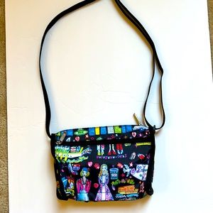 NWT Lesportsac small shoulder bag -nightlife print